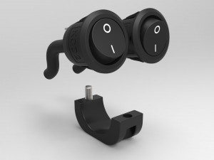 double key switch for a motorcycle handlebar 22 mm 3D 모델