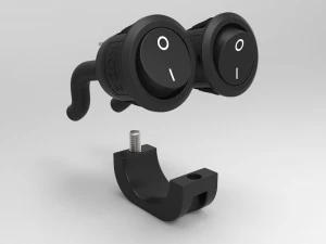 double key switch for a motorcycle handlebar 22 mm 3D Model