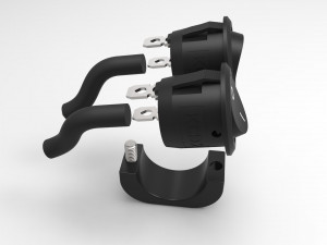 double key switch for a motorcycle handlebar 22 mm 3D 모델