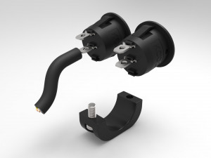 double key switch for a motorcycle handlebar 22 mm 3D 모델
