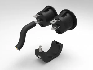double key switch for a motorcycle handlebar 22 mm 3D Model
