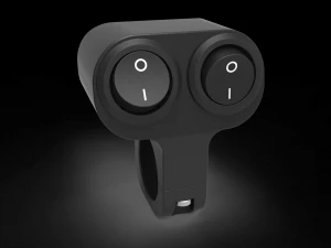 double key switch for a motorcycle handlebar 22 mm 3D Model