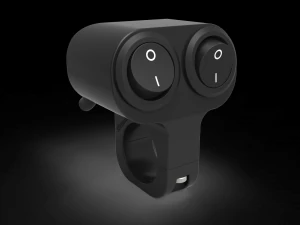 double key switch for a motorcycle handlebar 22 mm 3D Model