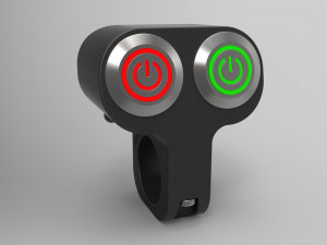 double button led switch for a motorcycle handlebar 22 mm Modèle 3D