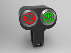 double button led switch for a motorcycle handlebar 22 mm Modèle 3D