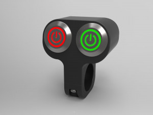 double button led switch for a motorcycle handlebar 22 mm Modèle 3D