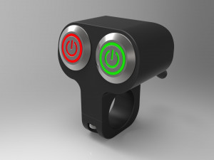 double button led switch for a motorcycle handlebar 22 mm Modèle 3D