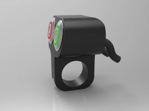 interruptor led de bot&atilde;o duplo para guid&atilde;o de motocicleta 22 mm Modelo 3D