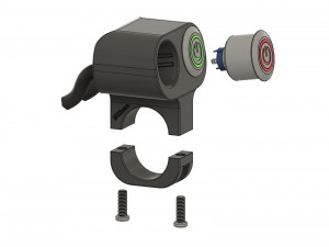 double button led switch for a motorcycle handlebar 22 mm Modèle 3D