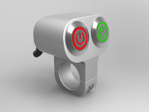 double button led switch for a motorcycle handlebar 22 mm Modèle 3D