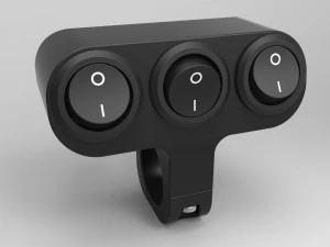 triple key switch for a motorcycle handlebar 22 mm 3D Model