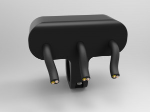 triple key switch for a motorcycle handlebar 22 mm 3D Model