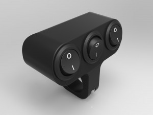 triple key switch for a motorcycle handlebar 22 mm 3D Model