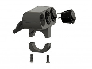 triple key switch for a motorcycle handlebar 22 mm 3D Model