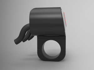 triple button led switch for a motorcycle handlebar 22 mm 3D Model