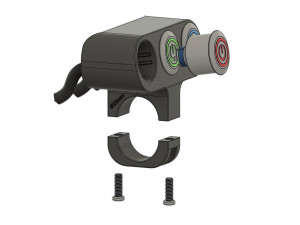 triple button led switch for a motorcycle handlebar 22 mm 3D Model