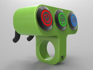 triple button led switch for a motorcycle handlebar 22 mm 3D Model
