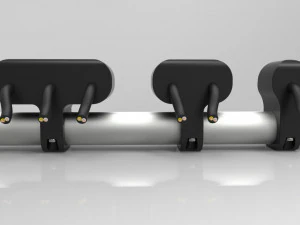 set of three key switches for a motorcycle handlebar 22 mm 3D Model