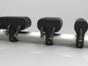 set of three key switches for a motorcycle handlebar 22 mm 3D Model
