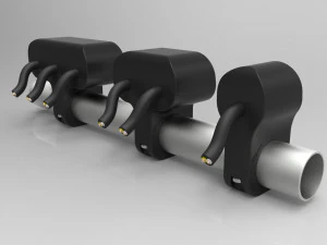 set of three key switches for a motorcycle handlebar 22 mm 3D Model