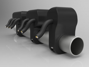 set of three key switches for a motorcycle handlebar 22 mm Model 3D