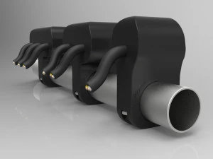 set of three key switches for a motorcycle handlebar 22 mm 3D Model