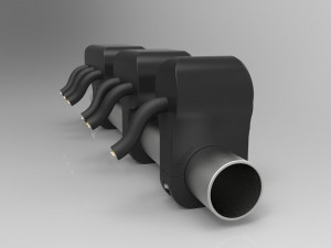 set of three key switches for a motorcycle handlebar 22 mm Model 3D