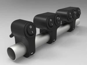 set of three key switches for a motorcycle handlebar 22 mm 3D Model