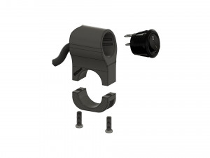 set of three key switches for a motorcycle handlebar 22 mm Model 3D