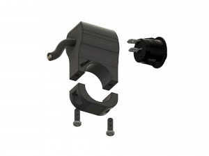set of three key switches for a motorcycle handlebar 22 mm Model 3D