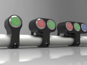 set saklar led tiga tombol untuk stang motor 22 mm Model 3D