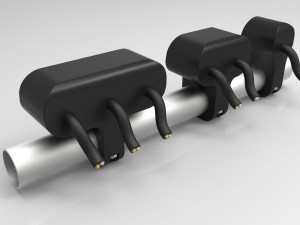 set of three button led switches for a motorcycle handlebar 22 mm 3D-Modell