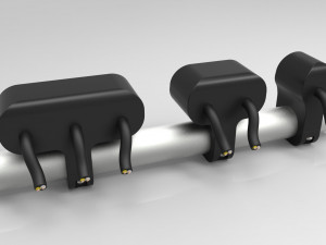 set of three button led switches for a motorcycle handlebar 22 mm 3D-Modell