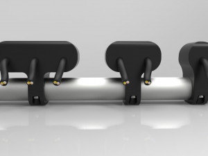 set of three button led switches for a motorcycle handlebar 22 mm 3D-Modell