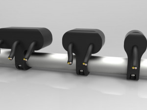 set of three button led switches for a motorcycle handlebar 22 mm 3D-Modell