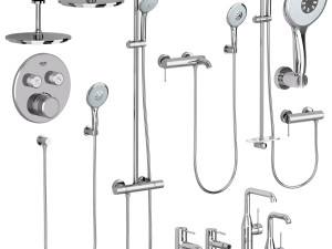 grohe set 1 essence euphoria with adjustable watering can 3Dモデル