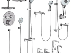 grohe set 1 essence euphoria with adjustable watering can 3D Model