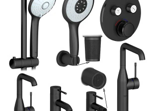 grohe set 1 essence euphoria with adjustable watering can 3D Model