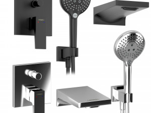 hansgrohe set 1 ecostat metropol talis with adjustable watering can 3Dモデル