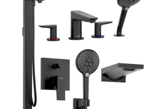 hansgrohe set 1 ecostat metropol talis with adjustable watering can 3Dモデル