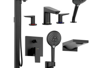 hansgrohe set 1 ecostat metropol talis with adjustable watering can 3D Model