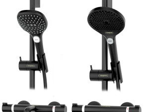 hansgrohe set 1 ecostat metropol talis with adjustable watering can 3Dモデル