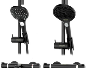 hansgrohe set 1 ecostat metropol talis with adjustable watering can 3D Model