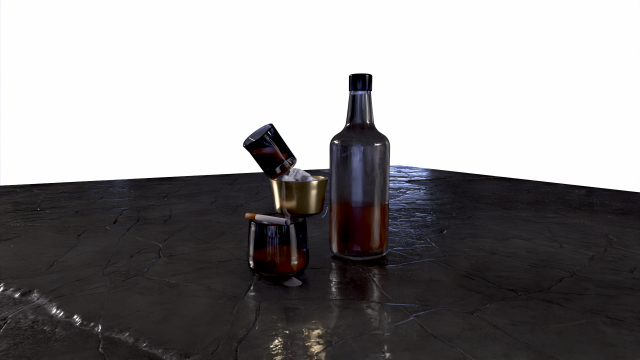 Whiskey 3D Model .c4d .max .obj .3ds .fbx .stl .blend 