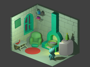 Cartoon interior Modelo 3D