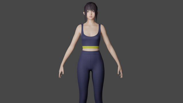 Woman model 3D 모델 .c4d .max .obj .3ds .fbx .stl .blend