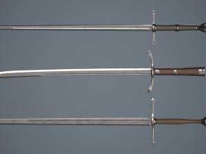two-handed swords 3D मॉडल