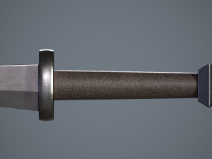 one-handed sword with scabbard Model 3D
