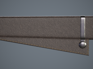 one-handed sword with scabbard Model 3D