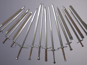 pack d'&eacute;p&eacute;es Modèle 3D